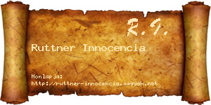 Ruttner Innocencia névjegykártya